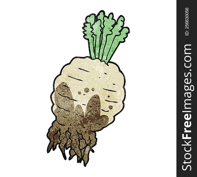 freehand drawn texture cartoon muddy turnip