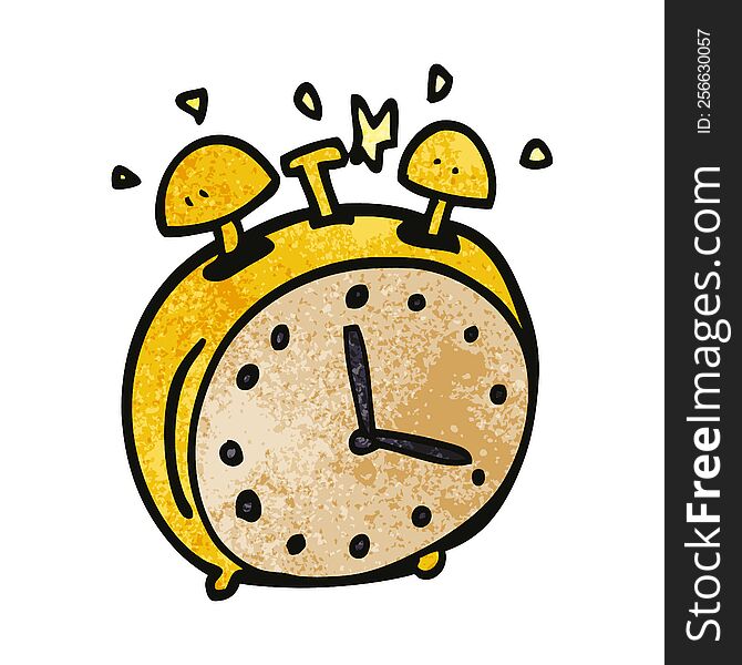 cartoon doodle alram clock