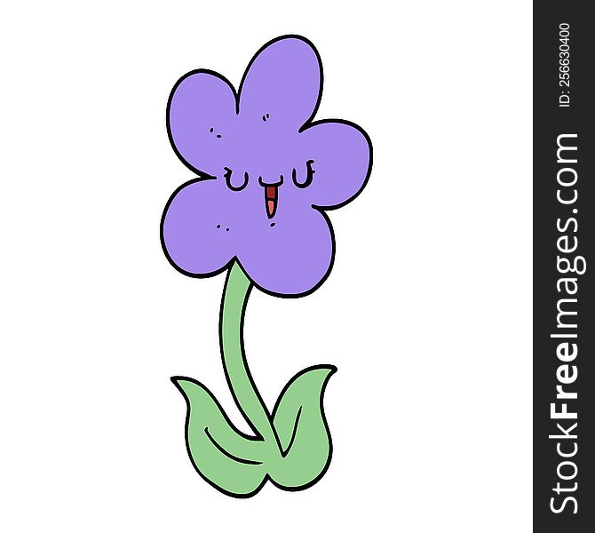 cartoon flower with happy face