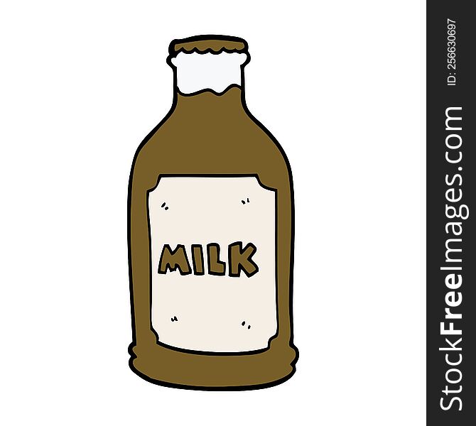 Cartoon Doodle Chocolate Milk