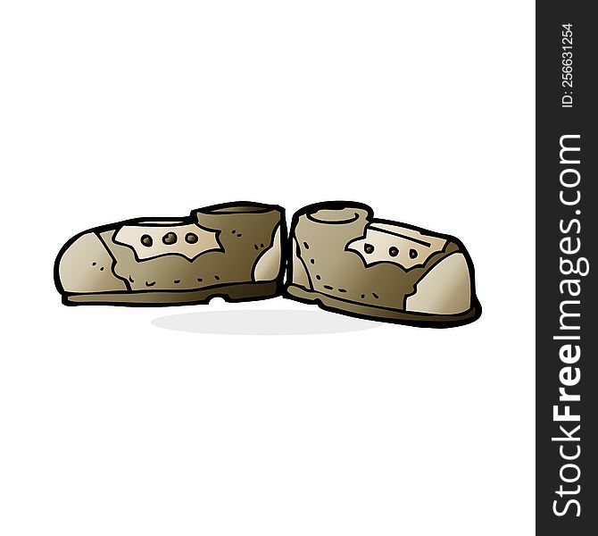 Cartoon Old Shoes