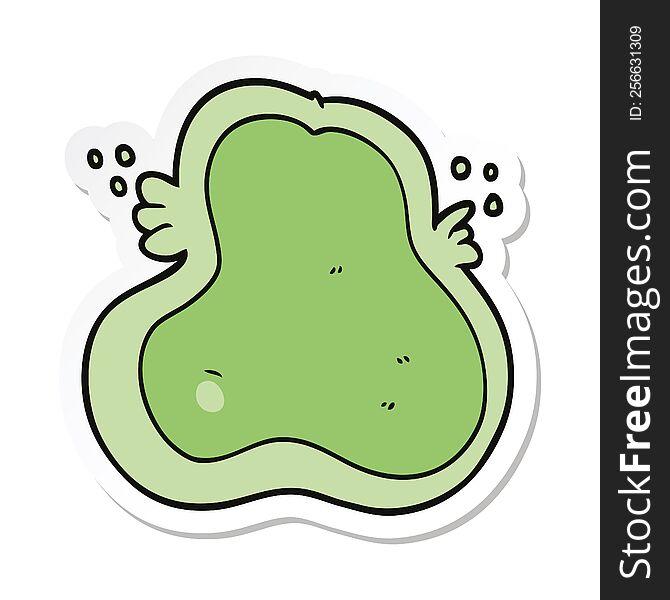 sticker of a cartoon amoeba