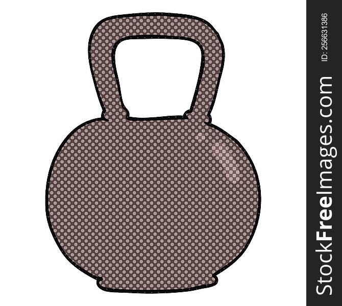 freehand drawn cartoon 40kg kettle bell weight. freehand drawn cartoon 40kg kettle bell weight