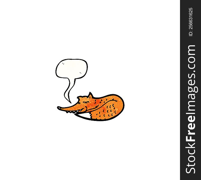 Sleeping Fox Cartoon