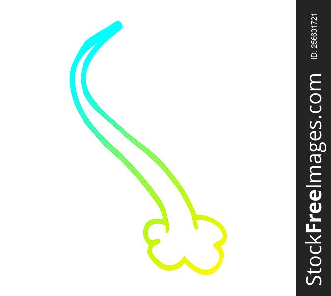 cold gradient line drawing of a cartoon expression bubble