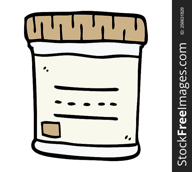 cartoon doodle medical sample jar