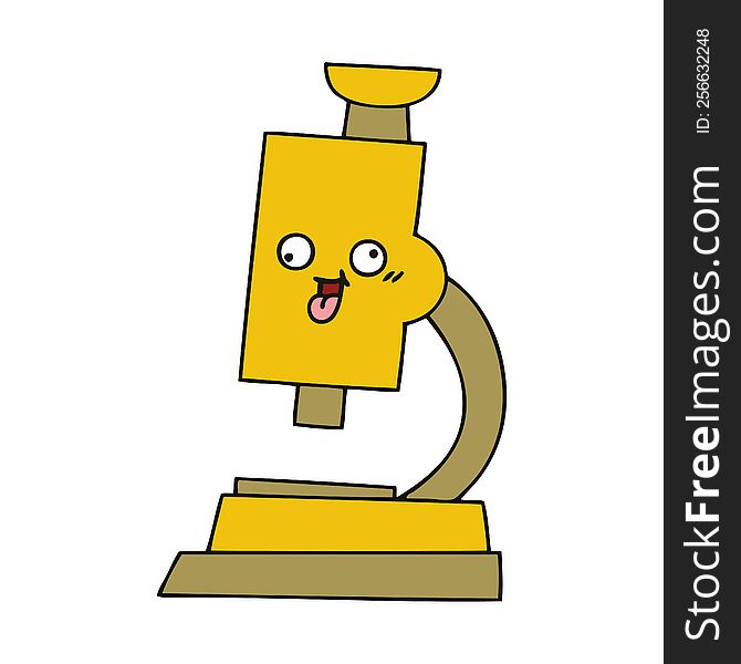 Cute Cartoon Microscope