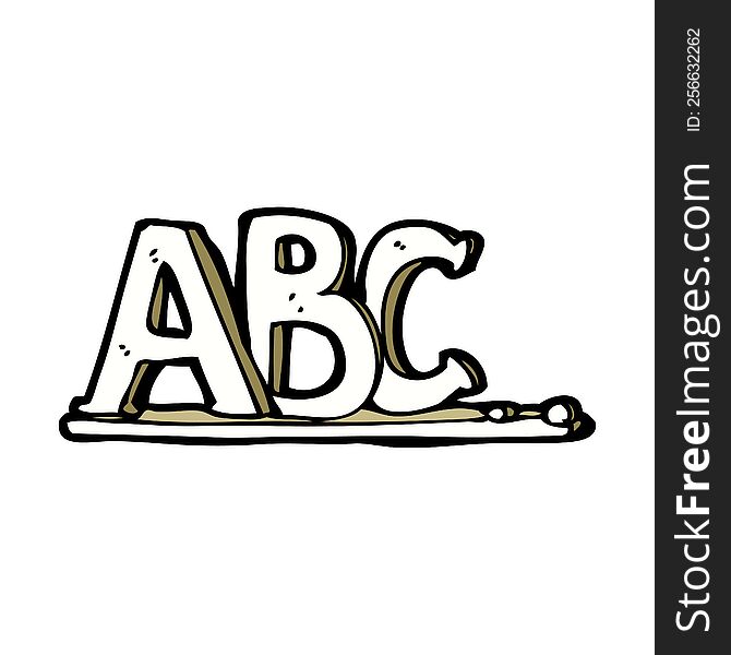 cartoon ABC letters