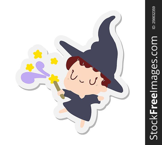 Cartoon Witch Sticker