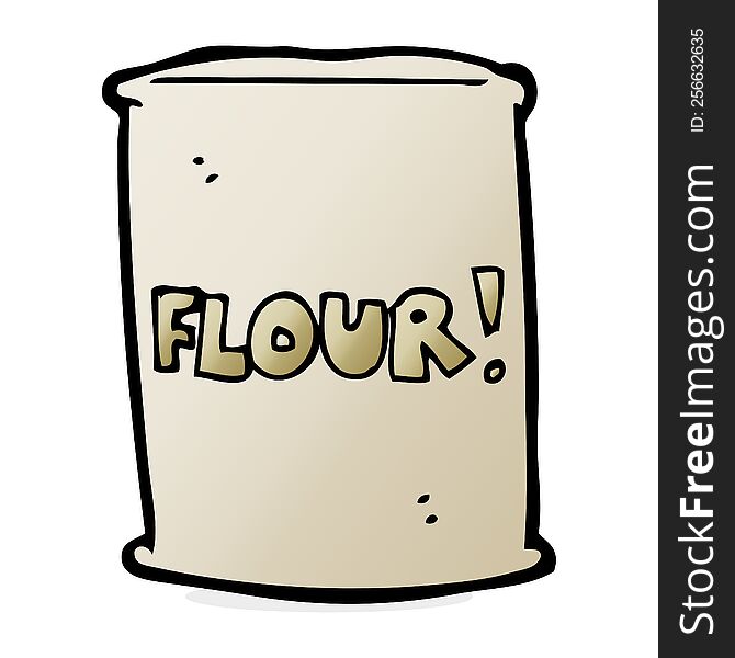 Cartoon Bag Of Flour