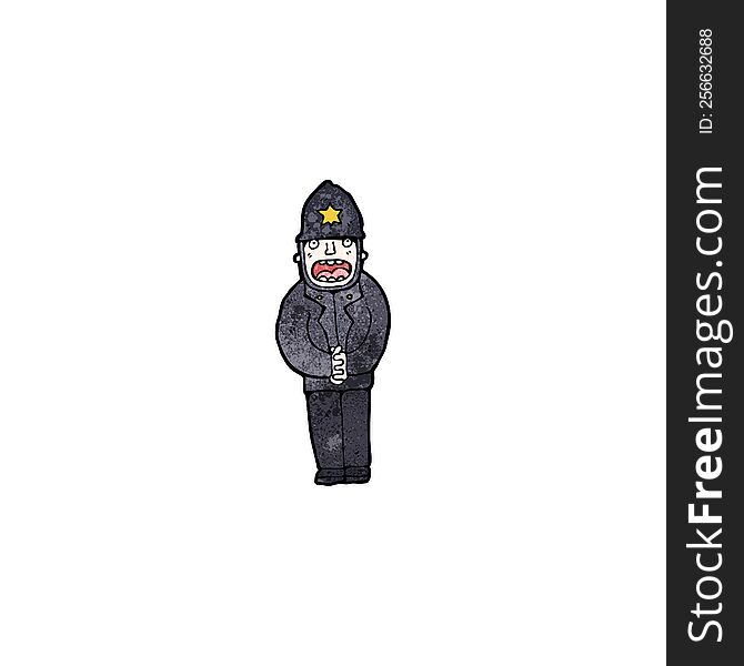 cartoon british policeman