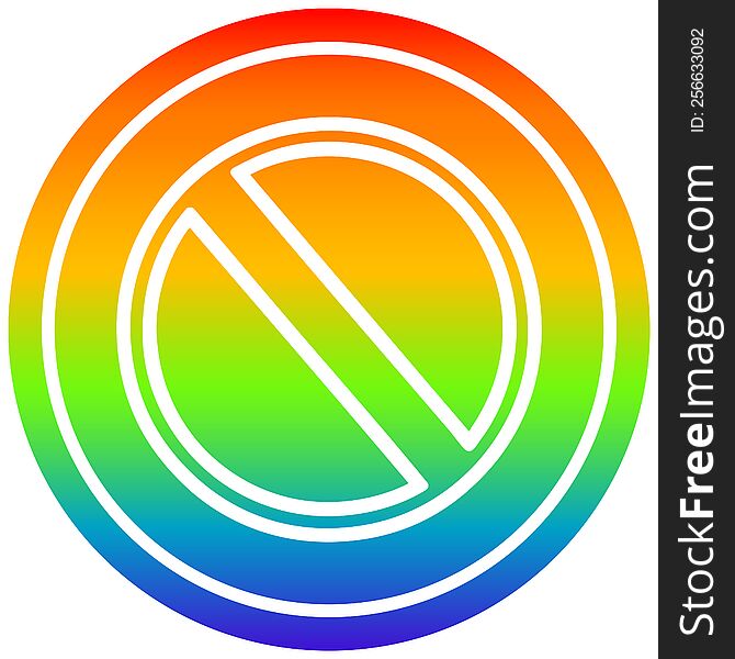 Generic Stop Circular In Rainbow Spectrum