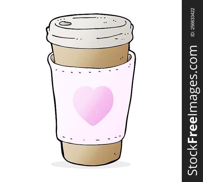 Cartoon I Love Coffee Cup