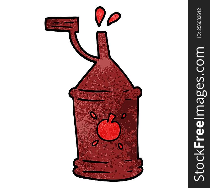 cartoon doodle of tomato sauce