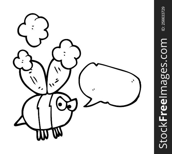 speech bubble cartoon angry bee