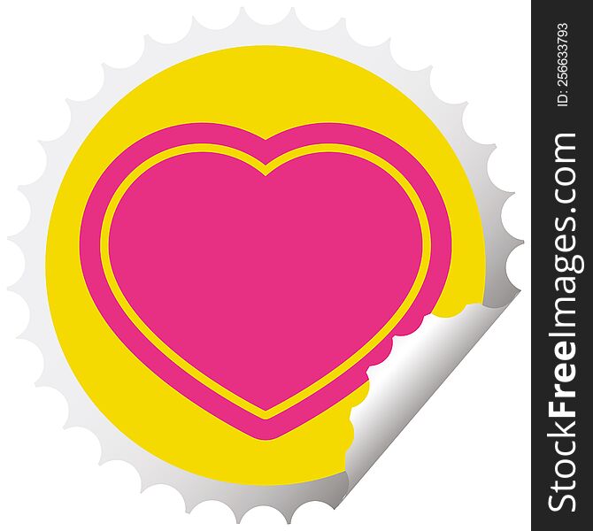 Heart Circular Peeling Sticker