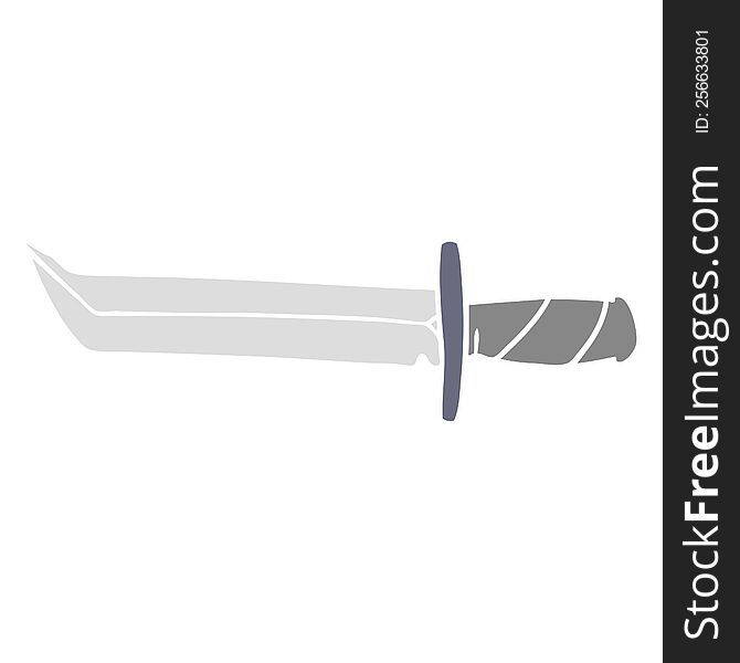 Cartoon Doodle Of A Short Dagger