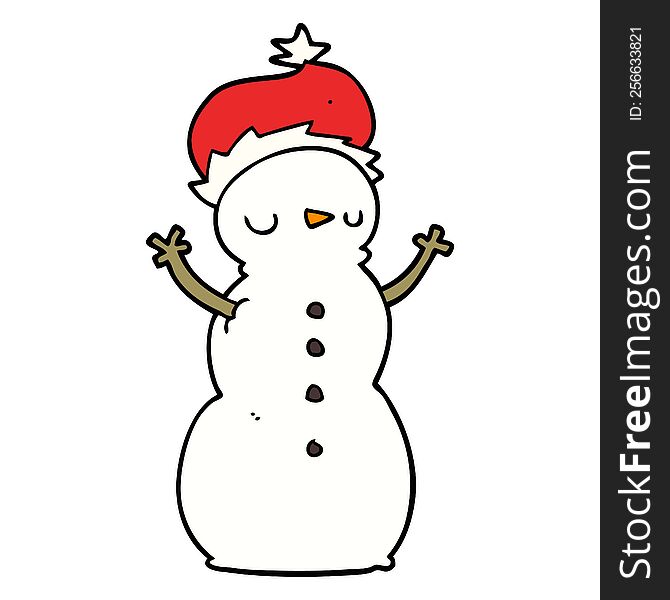 cartoon snowman