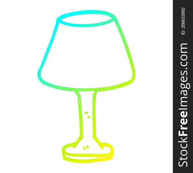 cold gradient line drawing cartoon decorative lamp