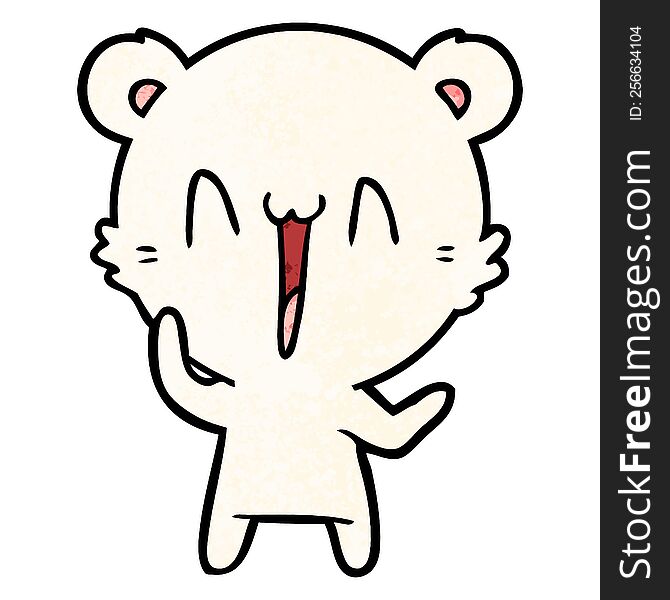 laughing polar bear cartoon. laughing polar bear cartoon