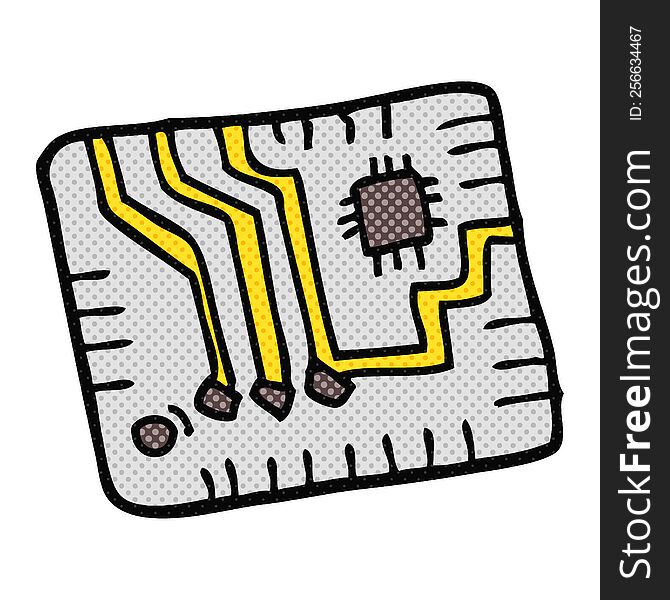 cartoon computer circuitboard