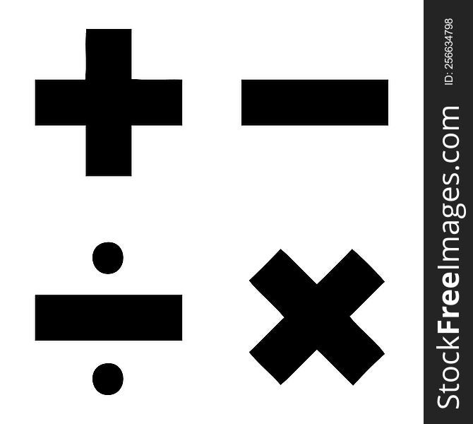 Flat Symbol Math Symbols