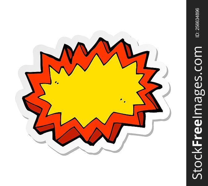 sticker of a cartoon explosion symbol
