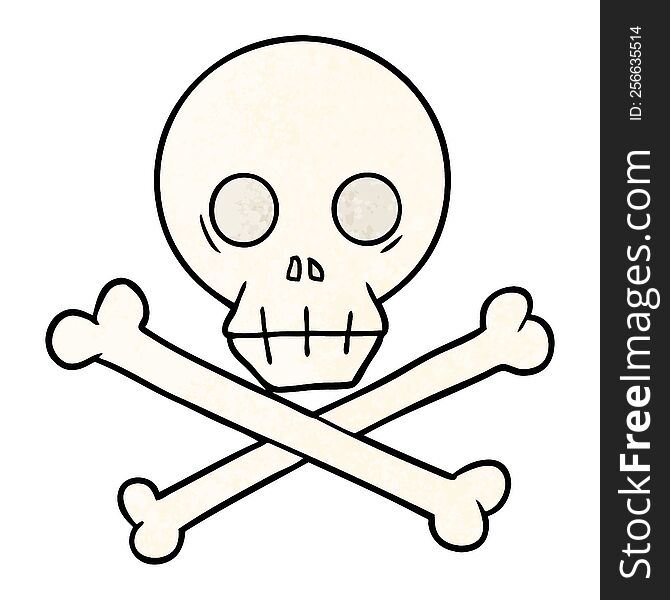 cartoon skull and crossbones. cartoon skull and crossbones