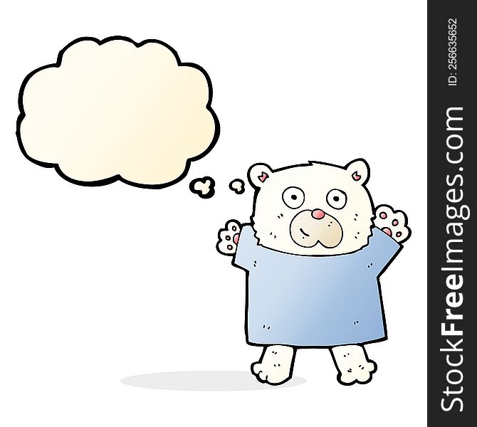 Cartoon Cute Polar Bear With Thought Bubble