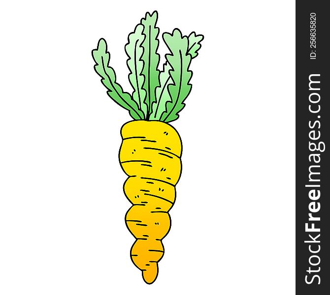 gradient shaded quirky cartoon carrot. gradient shaded quirky cartoon carrot