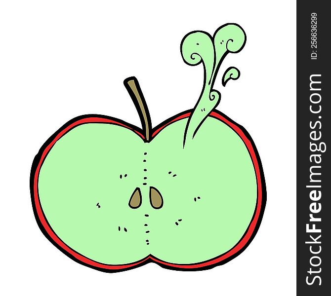 cartoon sliced apple