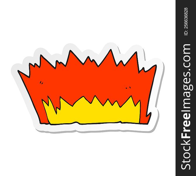 Sticker Of A Cartoon Explosion