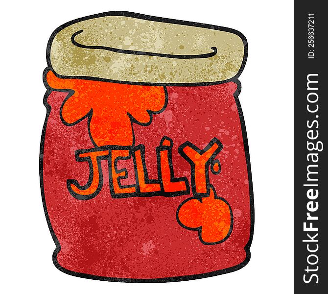 Textured Cartoon Jar Of Jelly