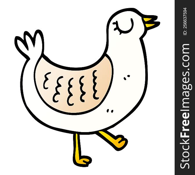 vector gradient illustration cartoon bird