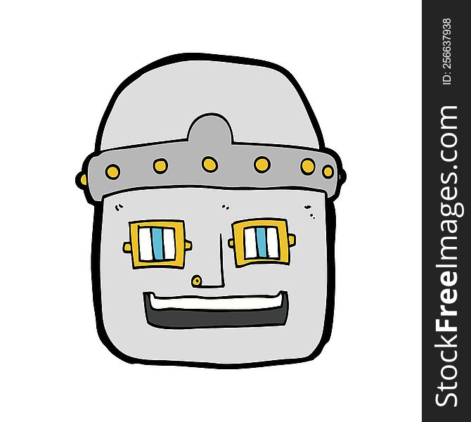 cartoon robot head