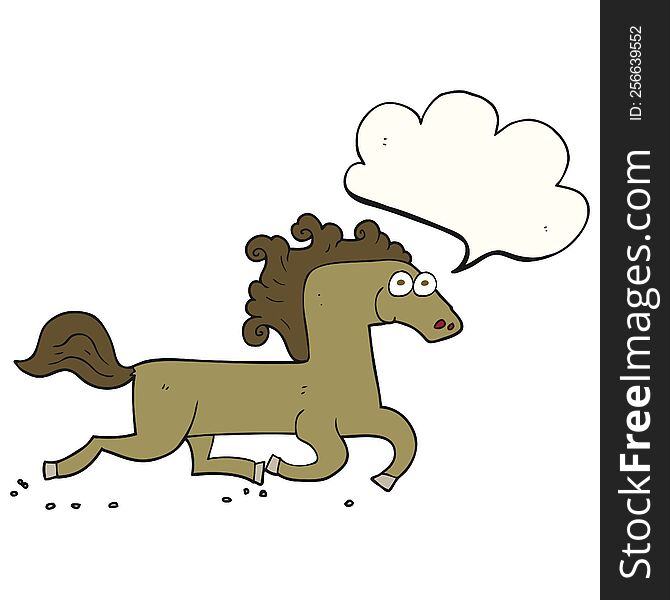 Speech Bubble Cartoon Running Horse - Free Stock Images & Photos -  256639552 