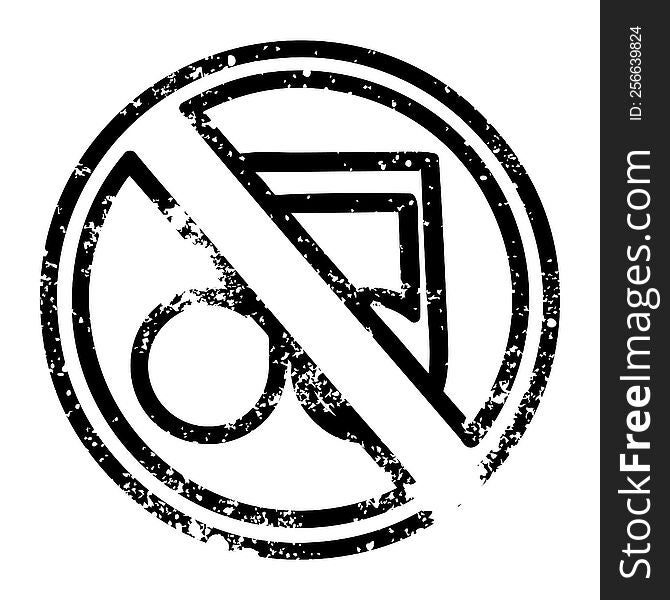 no music distressed icon symbol