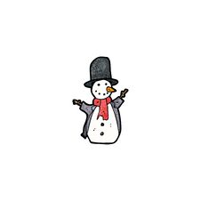 Traditional Snowman Stock Photo