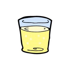 Cartoon Whiskey Glass Royalty Free Stock Image