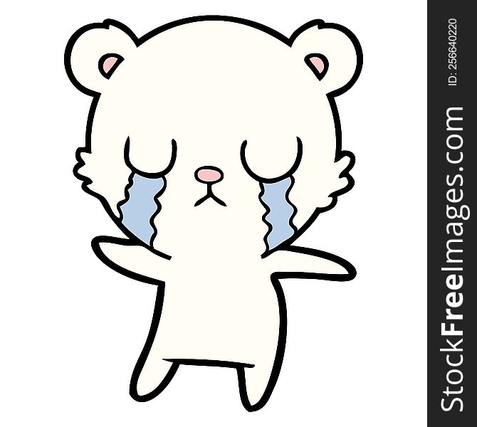 crying polar bear cartoon. crying polar bear cartoon
