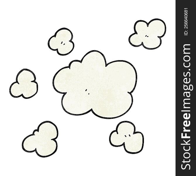 Textured Cartoon Steam Clouds