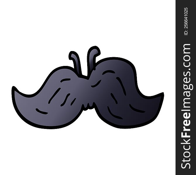 cartoon doodle mustache