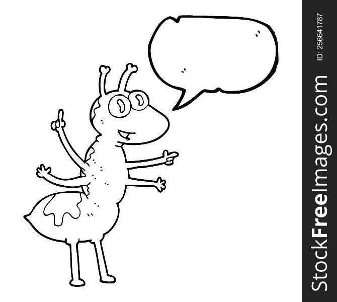 Speech Bubble Cartoon Ant