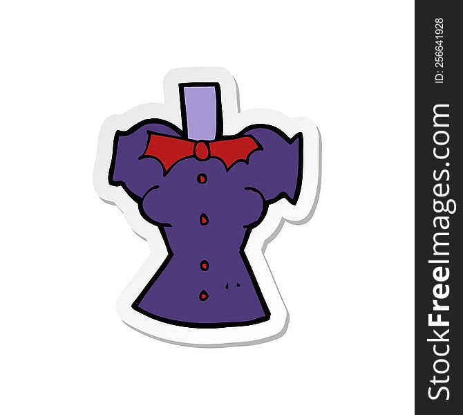 sticker of a cartoon vampire body