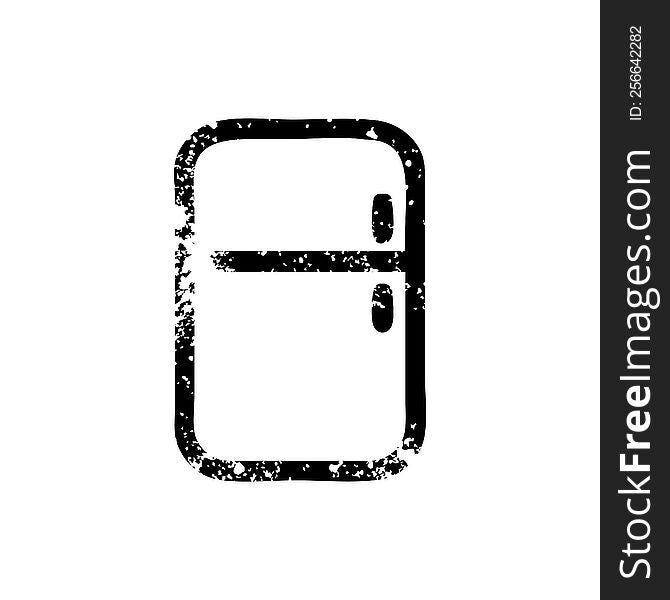 kitchen refrigerator distressed icon symbol