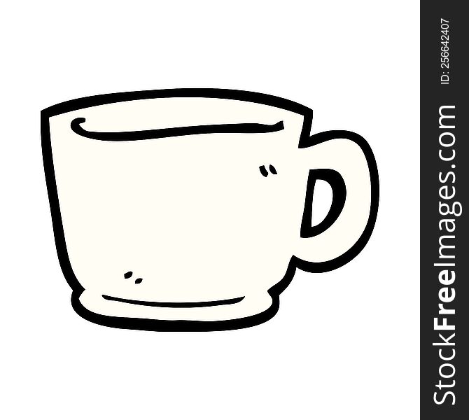 cartoon doodle tea cup