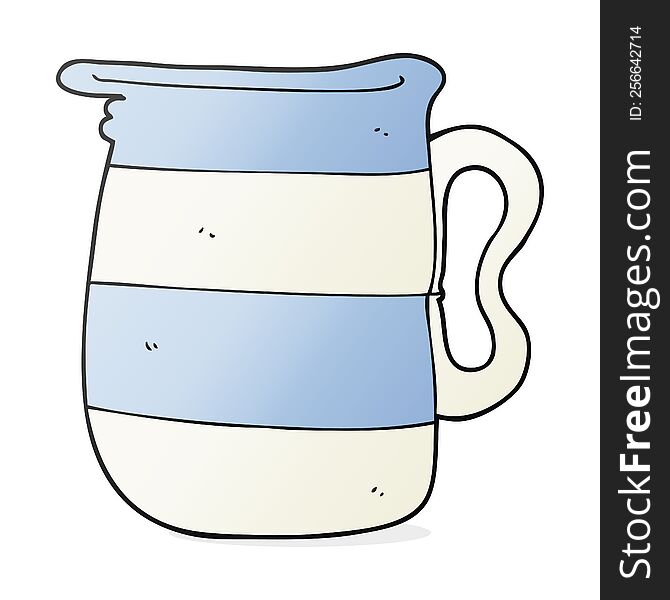 freehand drawn cartoon milk jug