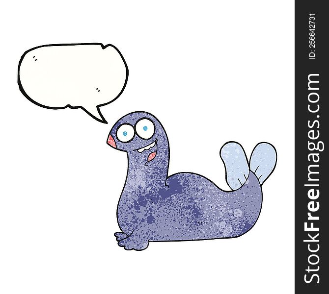 Speech Bubble Textured Cartoon Seal