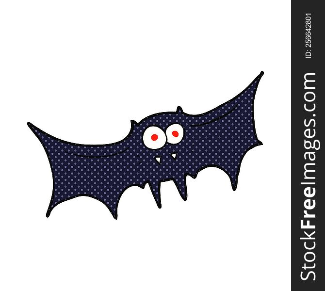 freehand drawn cartoon vampire bat