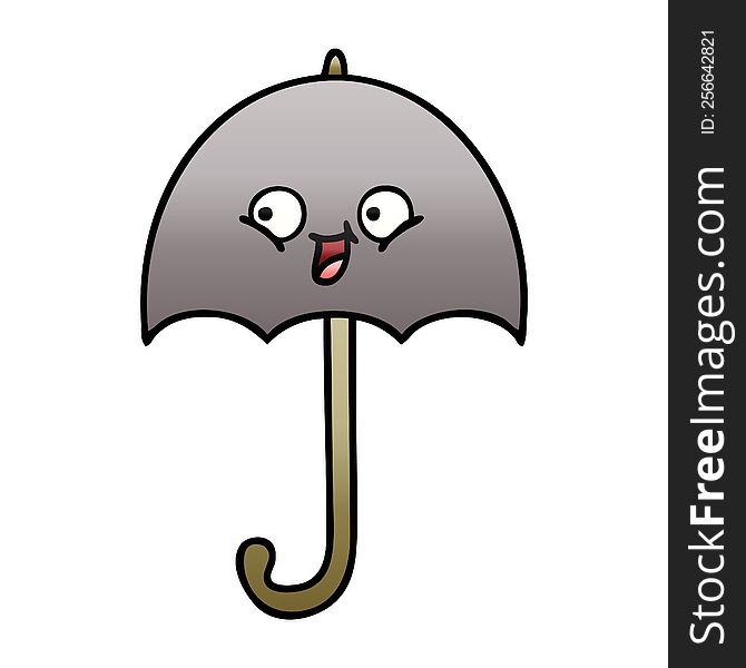 Gradient Shaded Cartoon Umbrella